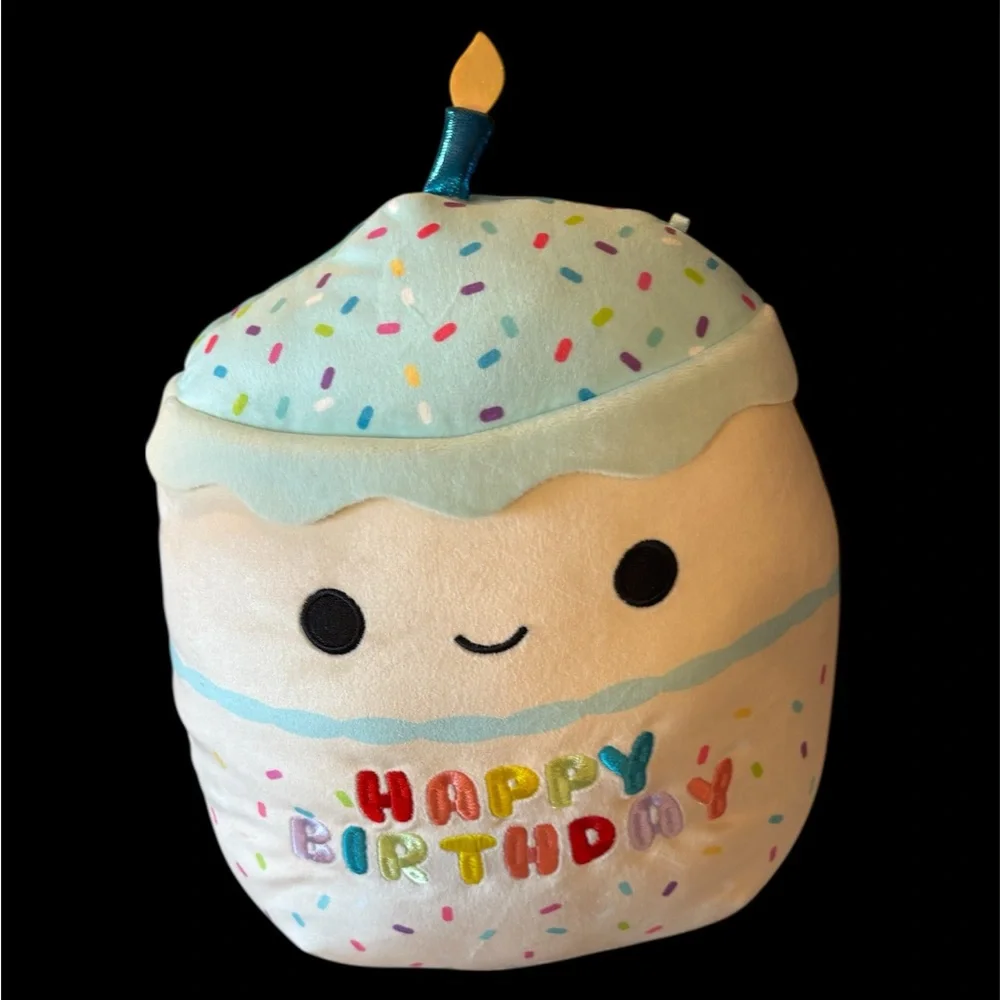 Happy Birthday Cake Plush with Sprinkles Sqishmallow